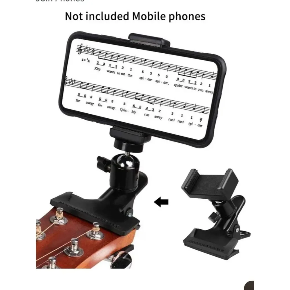 Adjustable Black Clip Phone Mount